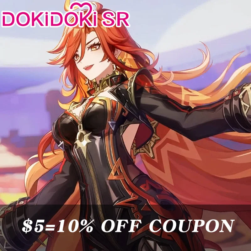 【POLL】$5 Deposit =10% OFF Coupon DokiDoki-SR Game Genshin Impact Cosplay Pyro Archon Mavuika Costume Natlan