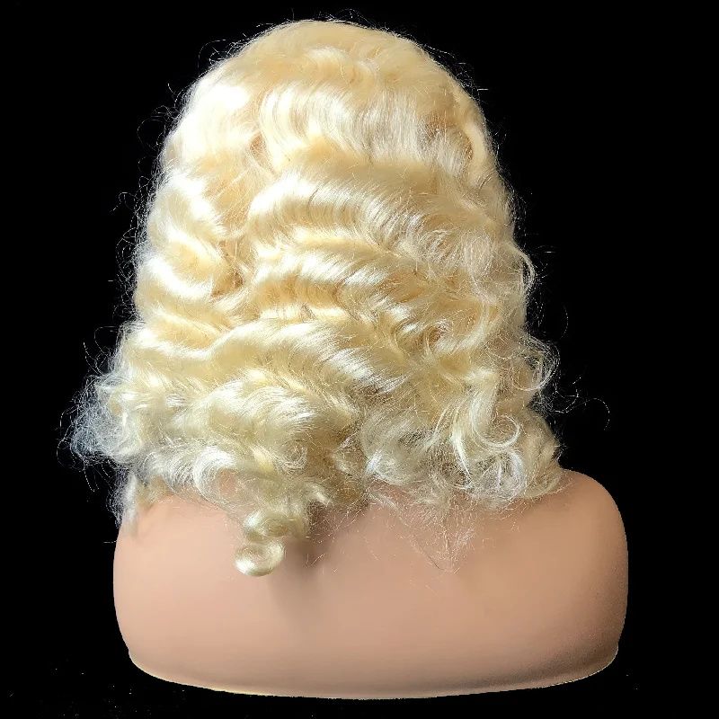 Remy Deep Wave  13""X 4""Lace Frontal Bob Wig  Blonde #613