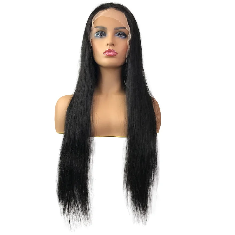 Remy Malaysian Straight Transparent Full Lace Human Hair Wig