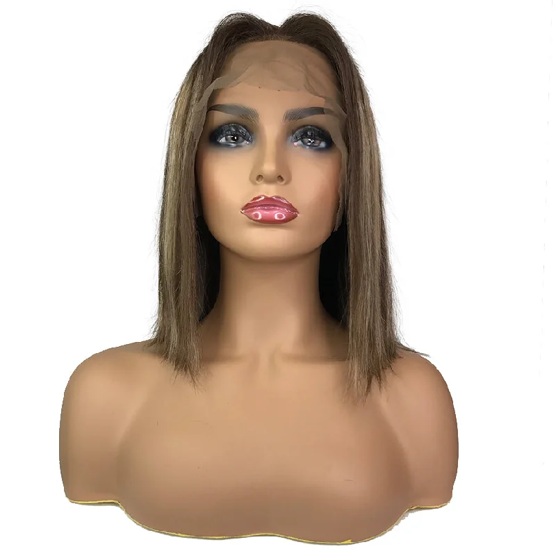 Remy Straight 13""X 4""Lace Frontal Bob Wig  #4/27/4