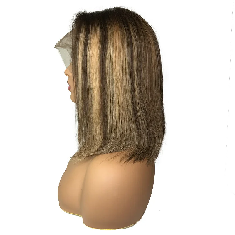 Remy Straight 13""X 4""Lace Frontal Bob Wig  #4/27/4