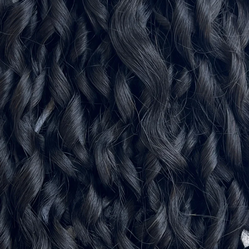 Wavy Twirl Off Black Seamless Clip-Ins