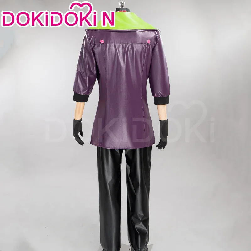 【Size S-2XL】DokiDoki-N Anime Cosplay Purple Green  Clown Costume