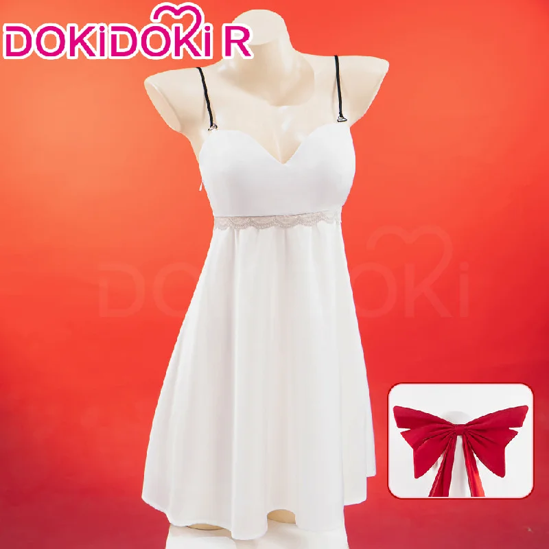 【Size S-3XL】DokiDoki-R Anime Hell Hotel Cosplay Costume White Pajamas Female