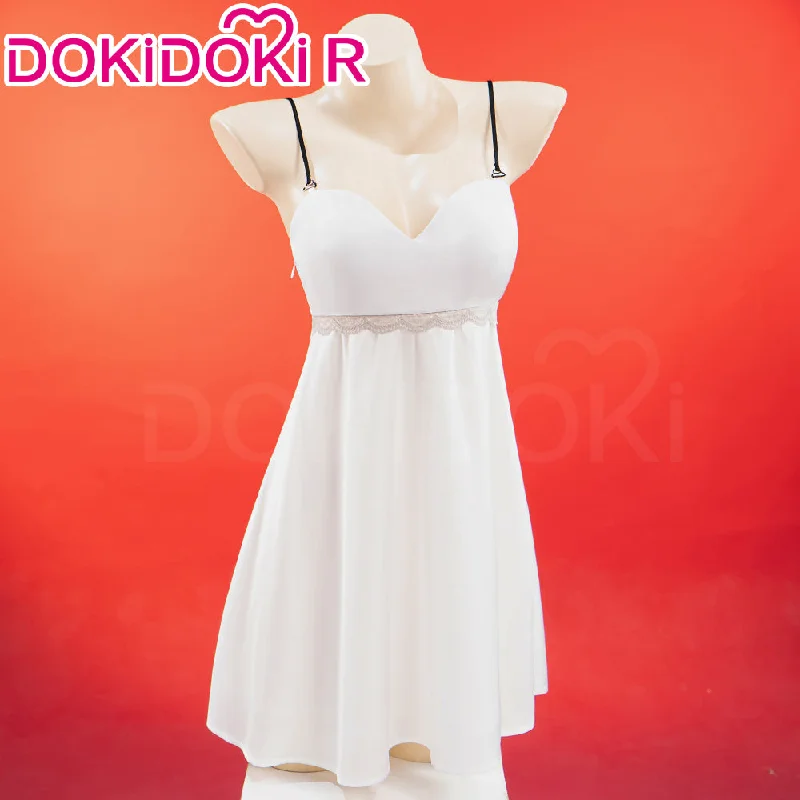 【Size S-3XL】DokiDoki-R Anime Hell Hotel Cosplay Costume White Pajamas Female