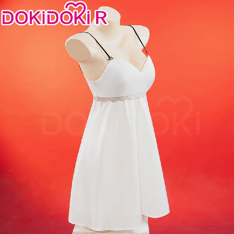 【Size S-3XL】DokiDoki-R Anime Hell Hotel Cosplay Costume White Pajamas Female