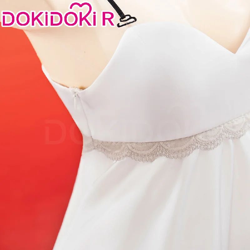 【Size S-3XL】DokiDoki-R Anime Hell Hotel Cosplay Costume White Pajamas Female