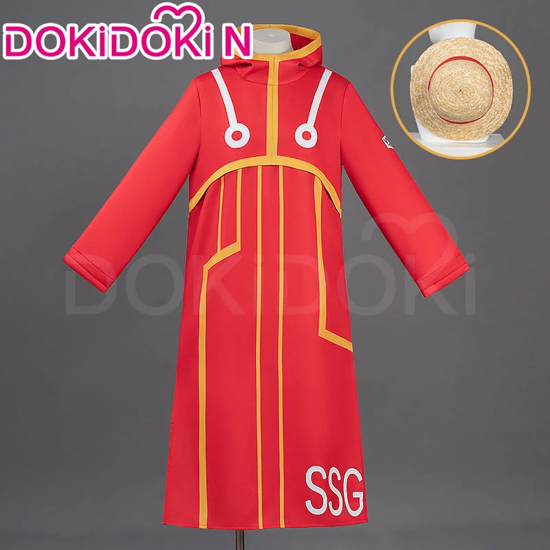 【Size S-3XL】DokiDoki-N Anime Cosplay Red Coat Costume Egghead Arc