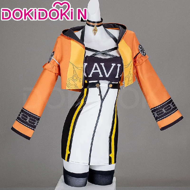 【Size XS-3XL】【IN STOCK】DokiDoki-N Game Genshin Impact Cosplay Fontaine Navia Costume Racing Suit