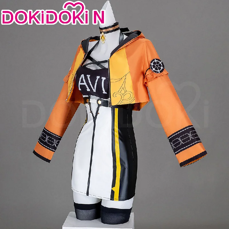 【Size XS-3XL】【IN STOCK】DokiDoki-N Game Genshin Impact Cosplay Fontaine Navia Costume Racing Suit