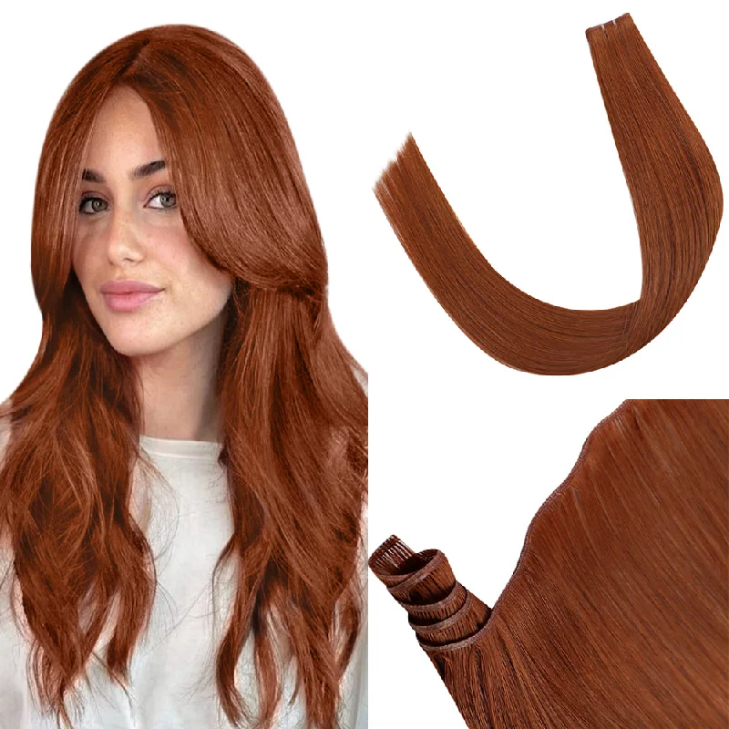 [NEW]Sunny Hair Genius Weft Extensions Virgin Hair Copper Red Hair  #33