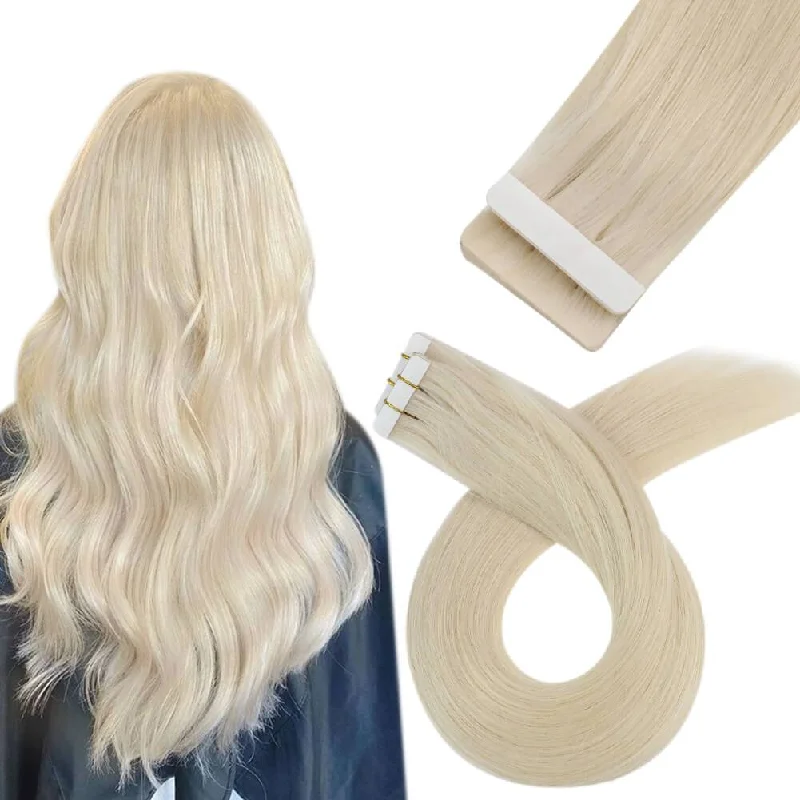 [US Only][Fixed Price $49.99]Platinum Blonde Invisible Seamless Injection Virgin Tape in Hair Extensions For Women #60