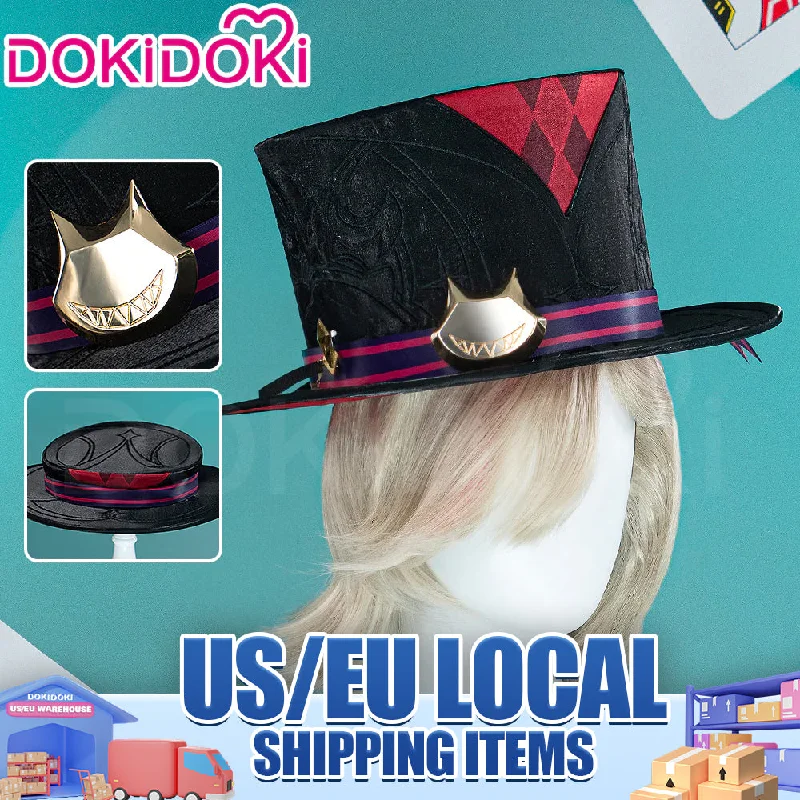 【US LOCAL SHIPPING 】【Foldable Magical Hat 】DokiDoki Game Genshin Impact Cosplay Fontaine Lyney Hat Magician