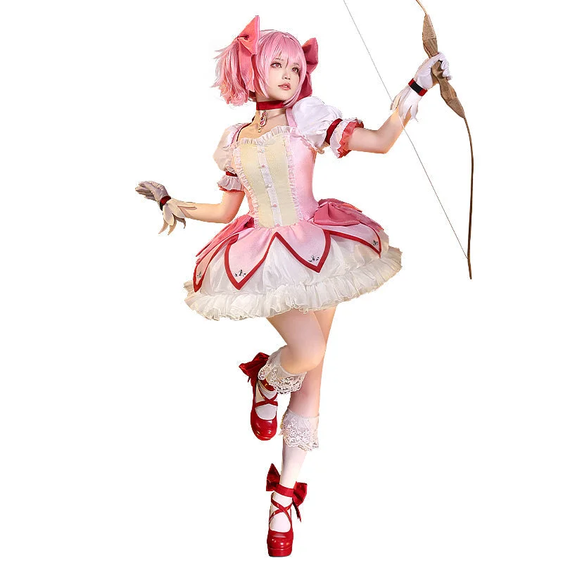 【US LOCAL SHIPPING 】【Size S-2XL】DokiDoki-SR Anime Cosplay Costume Pink Battle Dress Cute