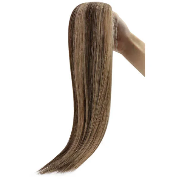 【US】Moresoo 100% Brazilian Tape In Hair Extensions Virgin Human Brown Hair (#4/27/4)