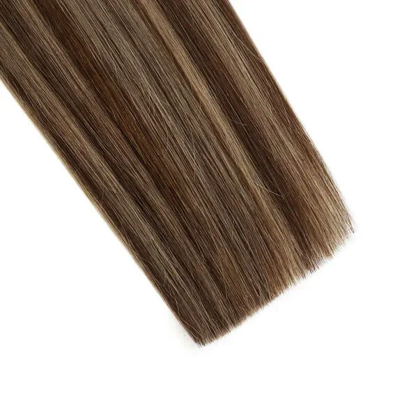 【US】Moresoo 100% Brazilian Tape In Hair Extensions Virgin Human Brown Hair (#4/27/4)