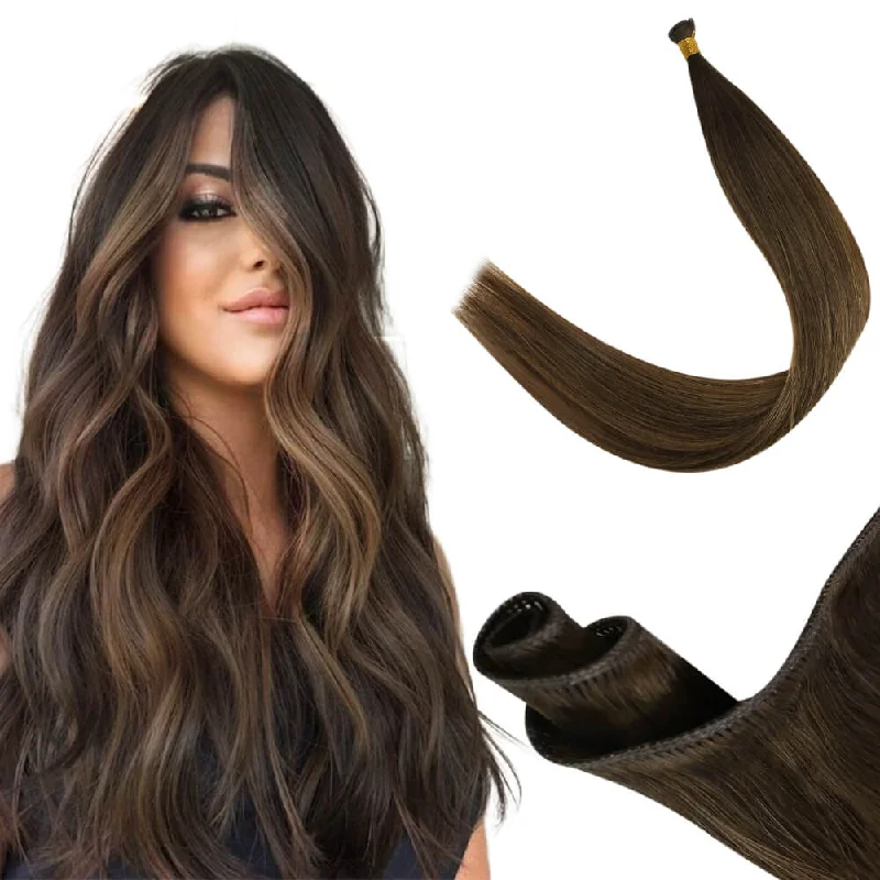 [USA Only] Genius Weft Extensions Virgin Hair Dark Brown with Brown #DU