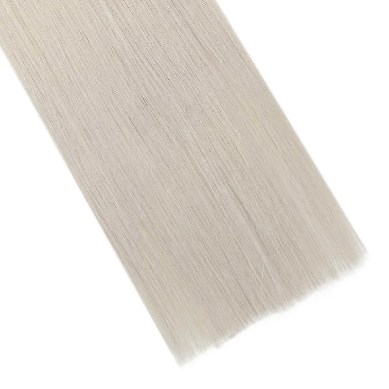 Moresoo Virgin Human Tape In Hair Extensions Brazilian Hair White Blond(#1000)