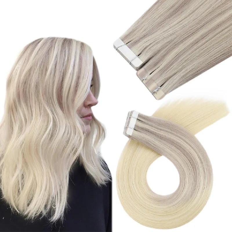 Balayage Color Real Human Virgin Hair Extensions Tape in Hair #18/22/60