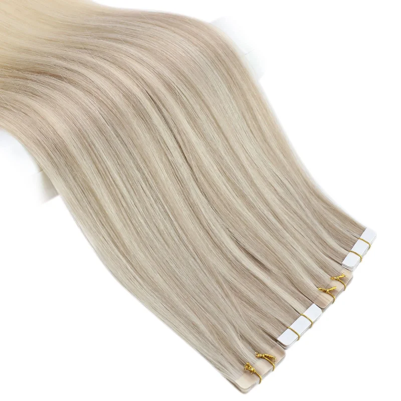 Balayage Color Real Human Virgin Hair Extensions Tape in Hair #18/22/60