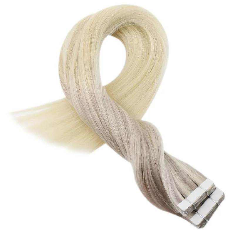 Balayage Color Real Human Virgin Hair Extensions Tape in Hair #18/22/60