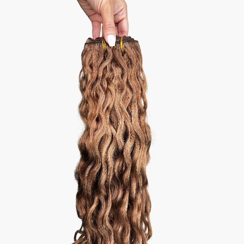 Wavy Curly Chestnut Chocolate Dimensional Classic Clip-Ins