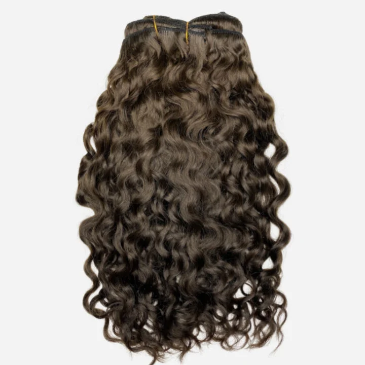 Wavy Curly Mocha Brown Classic Clip-Ins