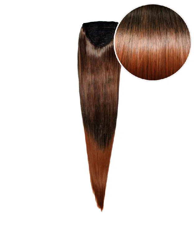 Faux Wrap Ponytail Extension 160g 20"" Caramel Swirl (1B/6)