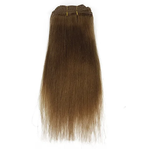 5A Yaki Straight Human Hair Extension Color #27